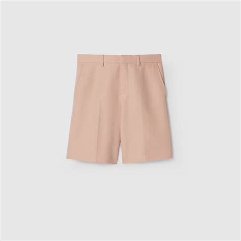 Wool mohair bermuda shorts in light rose 